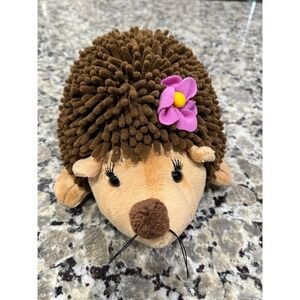 ABC Bakers Girl Scout Hedgehog Plush Brown Pink Flower 2015-2016 New England Toy